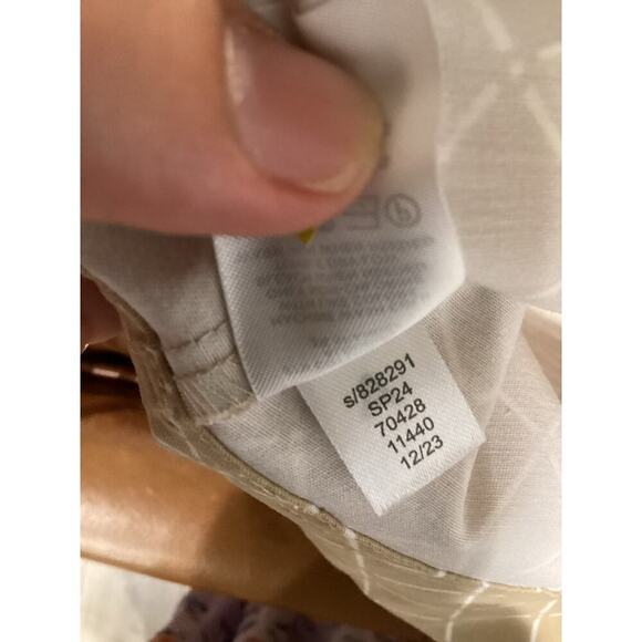 Ann Taylor Checked V-Neck Tank Top Womens Small S Classic Old Money Work Tan NEW - Picture 8 of 8